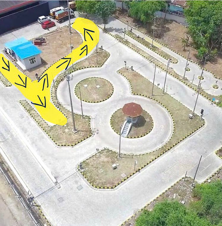 Reverse S Driving Test Track