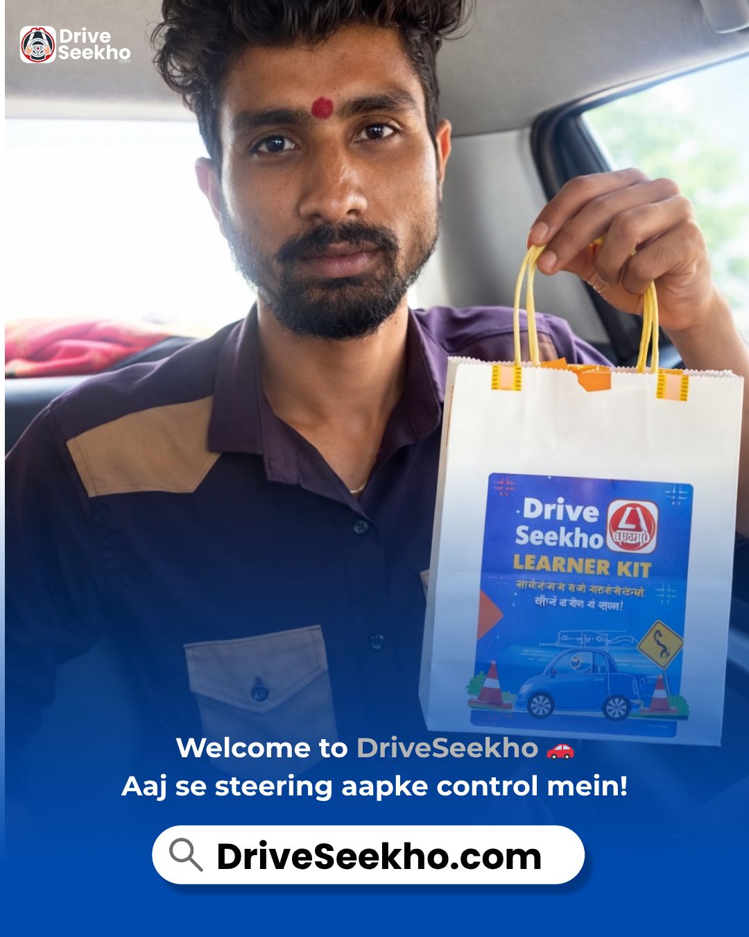 DriveSeekho driving class student